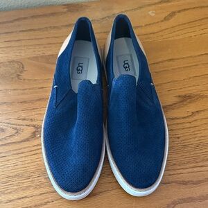 UGG Blue Suede Slip-On Shoes - never worn